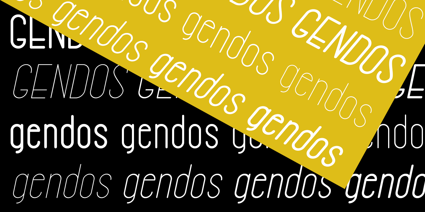 Gendos Bold Italic Font preview